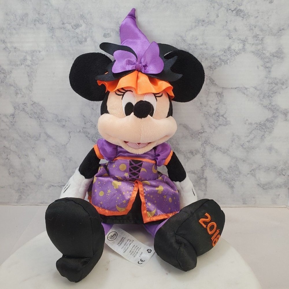 Disney Minnie Mouse Plush Witch Costume Plush Stuffed Animal Halloween 2018